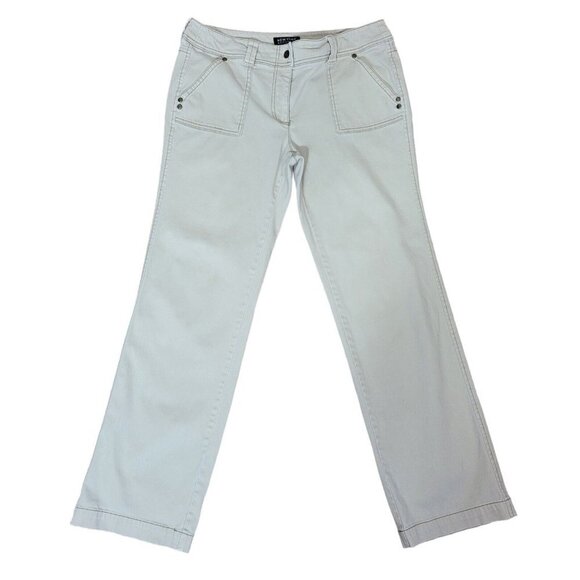 Lot of 2 Vintage New York & Co. Chino Pants Sz 8 Straight Leg Tan & Olive Casual - Picture 2 of 13